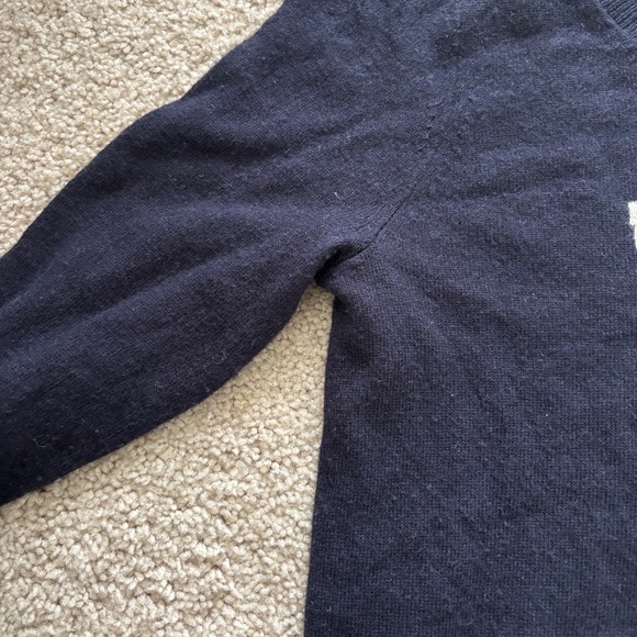 J. Crew Navy French Bulldog Frenchie Sweater - Picture 6 of 7